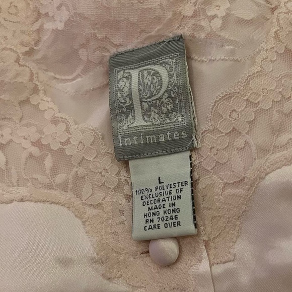 1 of 1 embroidered vintage satin pajama set size large - Picture 4 of 8